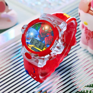 PROMO!!!! Jam Tangan Digital Anak Karakter Superhero Fitur Lampu Dan Musik Melodi