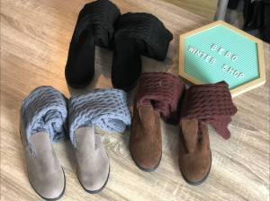 Sepatu boots wanita selutu bahan rajut/ Winter overknee Knit boots