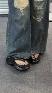 [Free Shipping] 8Cm EVA WomenS Summer Outdoor Thick-Soled Flip-Flops 2025 New Summer Sandals