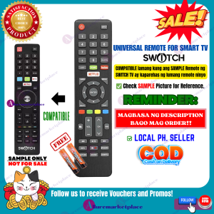SWITCH Smart TV Remote Control Replacement SW-32WHL01 SW-42WHL01 SWITCH WHALE OS Smart TV Remote SWITCH alluremarketplace2nd