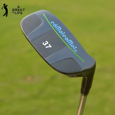 Como！como！ 2-in-1 Golf Chipper Club Chipping & Putting Dual Purpose Golf Wedge High Forgiveness Short Game Club for Beginners 37 Degree / 46 Degree Available Stable Steel Shaft Golf Green Side Rescue Chipper