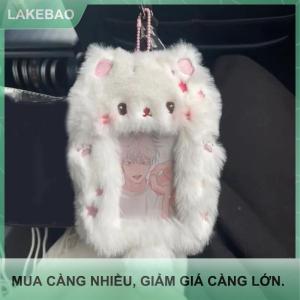 【LAKEBAO】 Dễ thương Mèo mèo con thỏ sang trọng chủ thẻ photocard trường hợp túi Keyring Mặt dây chuyền hình ảnh thần tượng bảo vệ Bìa sinh viên chủ thẻ quà tặng