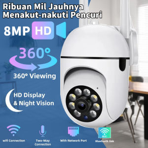 CCTV wifi outdoor waterproof IP67 v380 pro CCTV Mini indoor lampu murah Full HD IP Camera 1080P portable connect hp jarak jauh Tersembunyi Tanpa Kabel Kamera connect hp jarak jauh