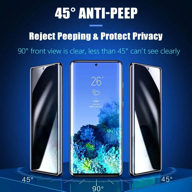 Full Cover Anti-Privacy Hydrogel Film For Galaxy S24 S23 FE S22 S21 S20 S9  S8 FE 5G For Note 20 Ultra Screen Protector Film