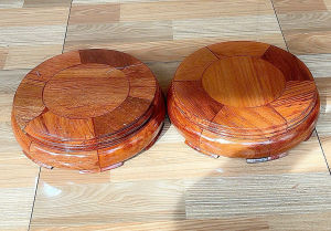 Kỷ Tròn Đế Tượng Đôn gỗ Hương Cỡ từ 10 cm đến 26 cm Cao 6 cm