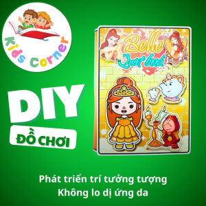 Học liệu bóc dán DIY ngôi nhà búp bê giấy công chúa Tocaboca h30 cho bé sáng tạo