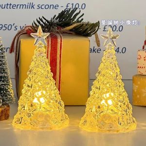 Mini Night Lighting LED Christmas Tree Exquisite Star Tree Bedroom Table Decoration Decoration