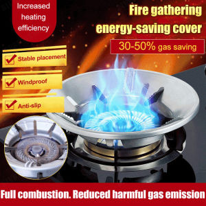 H Penutup penjimatan tenaga pengumpul api cincin kalis angin aksesori dapur gas asli keperluan dapur