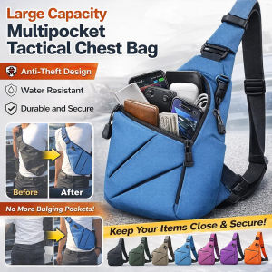 🔒 Adjustable Crossbody Chest Bag - Anti-Theft Travel Pouch Soft Fabric & Durable Strap Slim Fit Design For Secure Carry