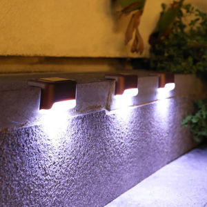 ไฟติดบันได ไฟติดรั้ว ติดกำแพงหน้าบ้าน ไฟโซล่าเซลล์ Solar light 1 LED ไฟสีเหลือง ไฟพลังงานแสงอาทิตย์ ไฟตกแต่งสวน