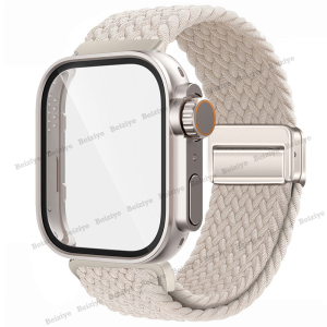 Magnetic Nylon Strap + Case For Huawei Watch Fit 5 5 Pro Smart Watch Tempered Glass Case Braided Loop Bracelet Wristband