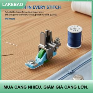 【LAKEBAO】 Có thể điều chỉnh dây kéo ép chân vô hình thiết kế với con lăn may Phụ kiện cho độ chính xác may may mặc