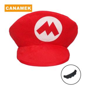 【CANAMEK】 Anime game Super Luigi Brothers Cosplay Hat Adult Children Halloween Costume