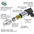 Pressure Transmitter Measurement -1bar-0-1000bar Water Gas Oil Liquid Pressure RS485 Output 12V-24VDC Power supply Positive Negative Vacuum Pressure Sensor Transducer. 