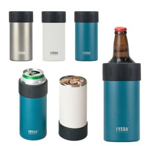 LUQIU 520มล. ฝาปิดฉนวนสำหรับกระป๋องเบียร์โคล่า ความจุสูง ฉนวนหรือการระบายความร้อน ถ้วยสุญญากาศ ทนทาน 304 สแตนเลส ถ้วยเก็บความร้อนแบบไม่มีฝา ห้องเย็น