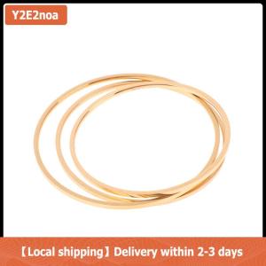 【Local shipping】 Titanium Steel Simple Plain Circle Thin Bangle For Women Vintage Bracelet Jewelry Pary Gift