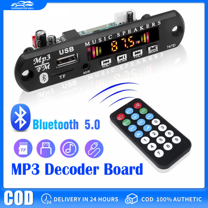 Scheda Decoder MP3 Bluetooth 5.0 JUJNE – 7-25V, 2x40W, USB, FM, AUX, Registrazione E Telecomando IR