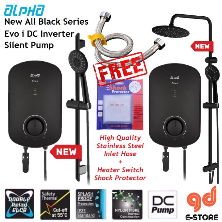 [Free 2 Gifts] Alpha Evo i DC Pump Evo E No Pump Instant Water Heater ...