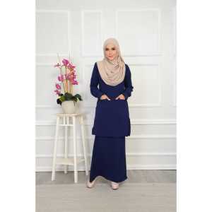 Baju Kurung Cey Muslimah Baju Moden Double Pocket 6 Colors Saiz (XS to 2XL)