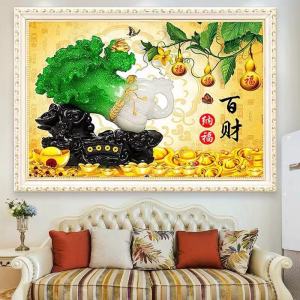 DIY Diamond Painting Full Sawi rezeki ratusan kekayaan baicai 60×40 CM D230