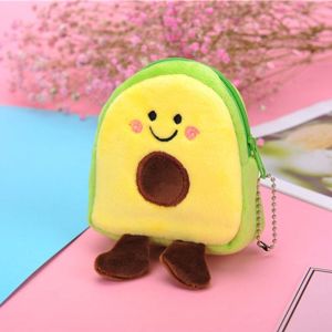 OUM19 Elegant Lovely Plush Mini Pig Avocado Multifunctional Korean Money Bag Zipper Purse Wallets Card Holder Women Coin Purse