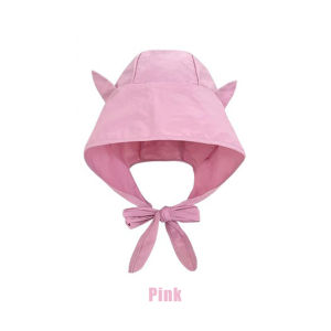 Korean Style Little Devil Horn Headscarf Quick-drying Solid Color Strap Hat Sun Cap Sunscreen Hat Beanie Cap Sports Fashion Polyester Strap Pullover Hat Solid Color Funny Headscarf Hats Little Devil Quick-drying Sun Protection Caps Girls