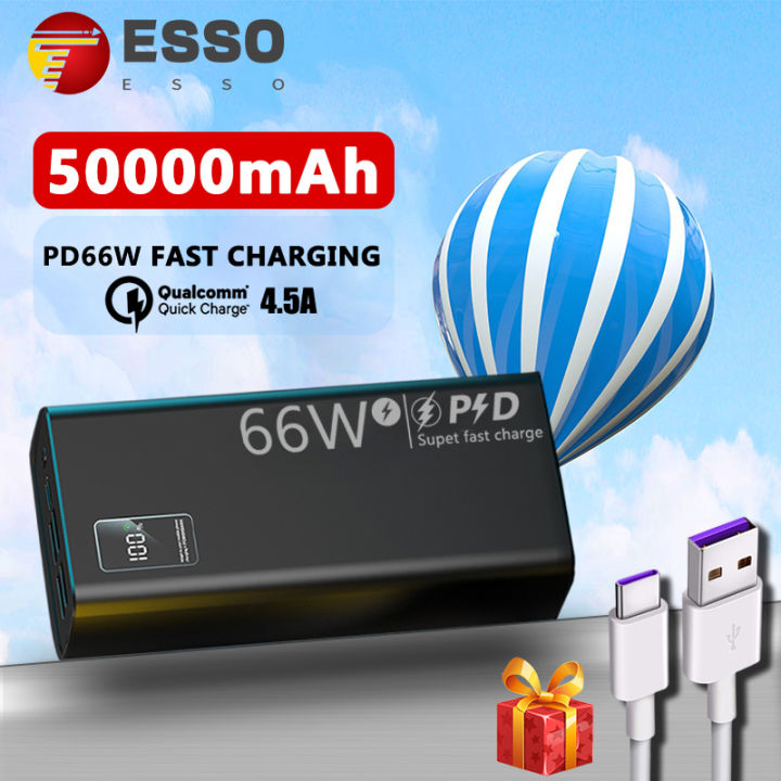 Esso Power Bank Heavy Duty Original 12000mah 30000mah Power Bank Super Fast Charging 50000mah 3600