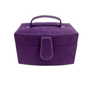 ARTMU Spacious Single Layer Faux Suede Jewelry Storage Box Fashionable Dustproof Jewelry Display Case Creative Luxury Portable Travel Organizer Box for Earrings And Necklaces