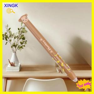 XINGK 2Pcs Multifunctional Erasable Neutral Pens Animal Design Quick-drying Gel Pen Double Ink Color Pens Writing Tool School Supplies