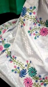 (COD) Mukena Kudus Sutera Bulgari Ukuran Dewasa Terusan Motif Bordir Kincir