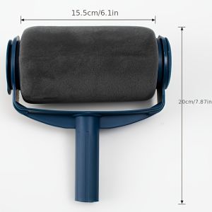 1pc Self-Priming Roller Brush Set with Extension Bar Plastic Wall Painting Tool for Latex Paint Easy Grip Handle Home Renovation Essentials