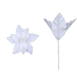 ALENEE Large Christmas Glitter Flower Sequins Simulation Artificial Poinsettia Flower Creative Handmade Christmas Tree Decorations Merry Christmas Party Decor