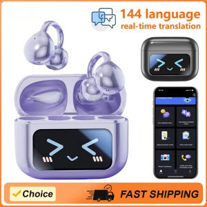 MỚI 2026 Màn hình cảm ứng Tai nghe không dây Bluetooth 144 ngôn ngữ Thời gian thực với bản dịch AI Tai nghe HiFi Audio2026