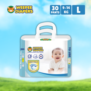 WeePee Pull-Up Pants Diapers Baby Full-Size High-Quality Leak-Free Super Absorbent WeePee Premium 30s Large