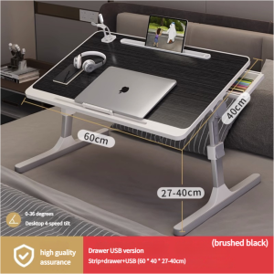 Foldable Laptop Table Folding Computer Desk Student Dormitory Study Table Bed Small Table Board Height Adjustable Laptop Bed Desk