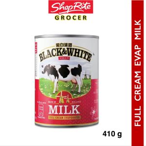Hong Kong Black & White Full Cream Evaporated Milk (LARGE SIZE) 410g - for Milk Tea Dessert Coffee