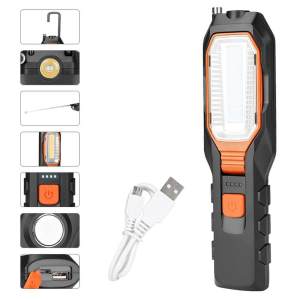 【NEW Arrived】COB led torch light powerful Work Light Magnet Hand Torch flashlights Camping Lantern With Hook light Adjustable led emergency light magnetic flashlight ultrafire led flashlight flash light super bright rechargeable torchlight