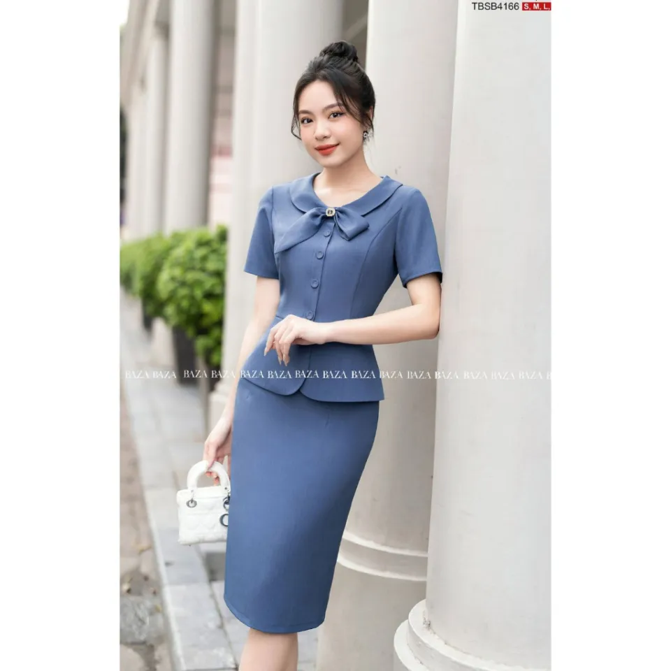 SALE SỐC] [ Thời Trang Công Sở] Set Vest chân váy Bút Chì hàng thiết kế cao  cấp | Shopee Việt Nam