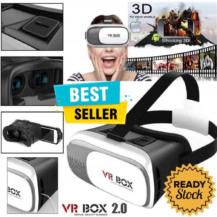 VR Box 3D Glasses For Smartphone Inch With Headstrap Kacamata