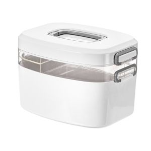 NACHUAN Portable Medicine Box Multipurpose Double Compartment Storage Box Home First aid Supplies Storage Medical Medicine Box