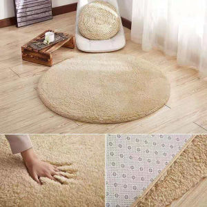 MOJO ถูกที่สุด พรมปูห้องนอน ห้องนั่งเล่น พรมกลม พรมปูพื้น กันลื่น ตกแต่งบ้าน ห้องนอน ห้องนั่งเล่น ขนนุ่ม พรมปูห้องนอน ขนาด 60cm