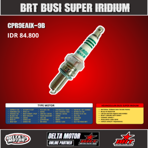 Busi Racing BRT Super Iridium CPR9EAIX-9B Beat Vario Scoopy PCX Supra X 125 Jupiter Mx Mx-King Vixion Satria Fu 150 KLX 150