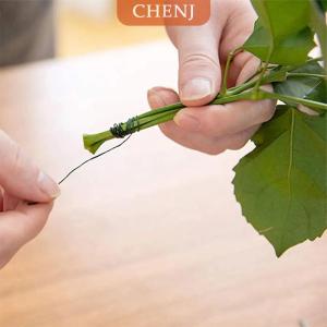 [COD] CHENJ ลวดลำต้นดอกไม้ขนาด40ซม. จำนวน100ชิ้นหุ้มจากกระดาษกิ่งไม้ประดิษฐ์ลวดเหล็กสำหรับทำดอกไม้แบบ DIY