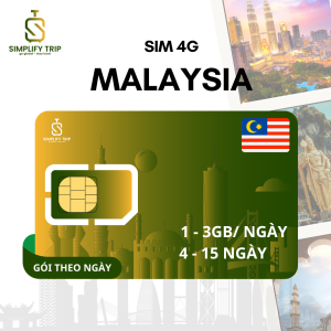SIMPLIFY TRIP - SIM du lịch Malaysia 4G chỉ có data - Gói theo ngày (4-15 Ngày)