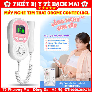 Máy Đo Tim Thai Tại Nhà Cao Cấp OROMI CONTEC10CL - Máy Nghe Tim Thai Bỏ Túi Pin Sạc