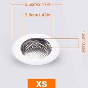 Abenkle Stainless Steel Sink Strainer Polished Drain Sink Filter - Precise Filtration - Used In Kitchen Bathroom Sewer
