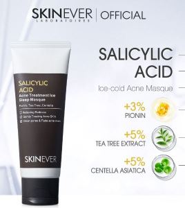 SKINEVER Salicylic Acid Hydra Moist Sleep Mask Pimple Eraser Overnight Mask for Acne Skin Skin Care