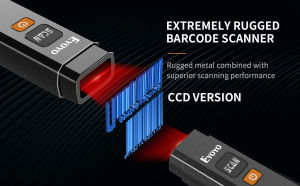 Eyoyo 1D Bluetooth Barcode Scanner Wireless Ultra-Rugged Industrial Heavy-duty Bar Code ReaderPortableShockproofMini Scanner for Retail Warehouse Inventory Management Work with iPhoneAndroid iOS