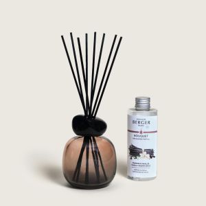 Maison Berger Paris Mineral Black Nude Reed Diffuser Set with Magnificient Vanilla Refill