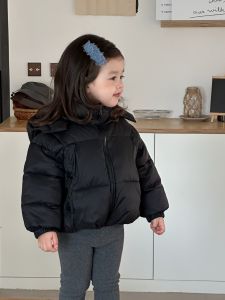 Baby Winter Warm Cotton Coat 2025 Thickened childrens hooded cotton coat Korean style childrens clothing girls winter wear